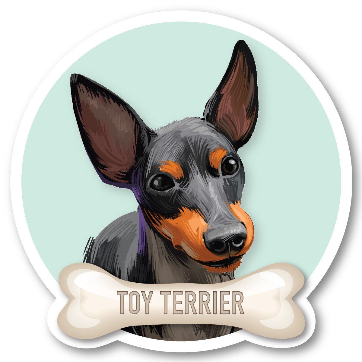 Toy Terrier Vinyl Sticker