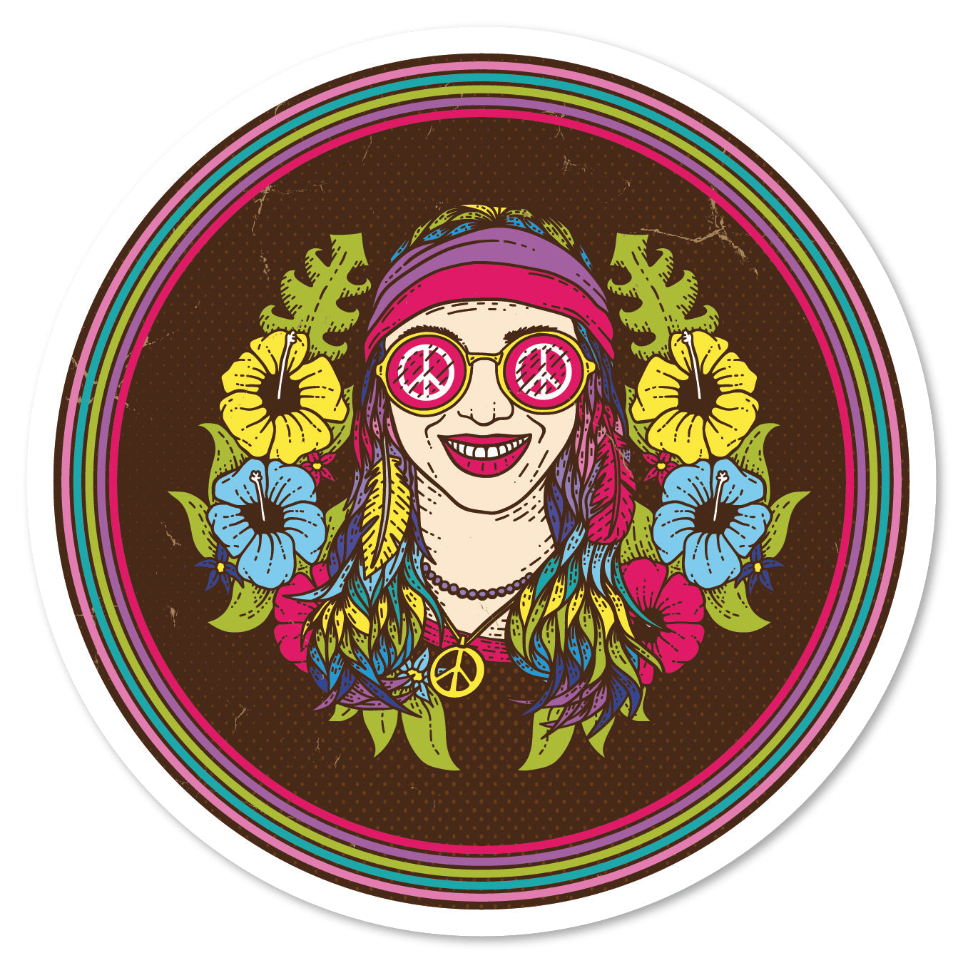 KC5-003 | Hippie Girl Peace Sunglasses
