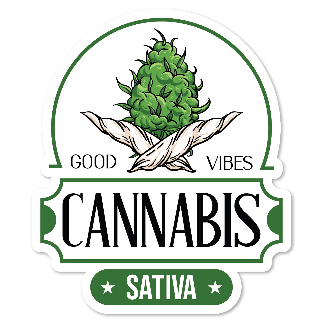 KC5-007 | Vintage Cannabis Badge Label